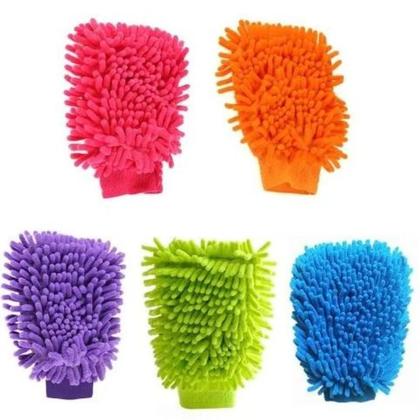 Imagem de Luva Microfibra Para Lavar Carros E Motos Lavagem Automotiva