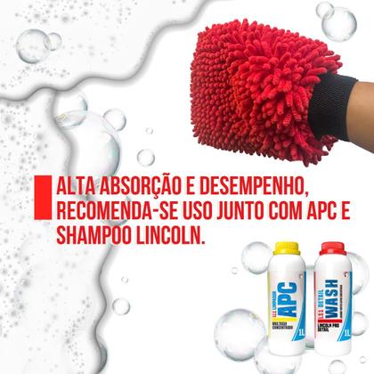Imagem de Luva Microfibra Tentáculos + Remove Insetos Vermelha Lincoln