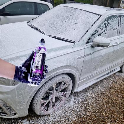 Imagem de Luva Microfibra Vonixx Dupla Ação para Lavar Carros  Sem Riscos na Pintura Shampoo Concentrado Neutro Vfloc