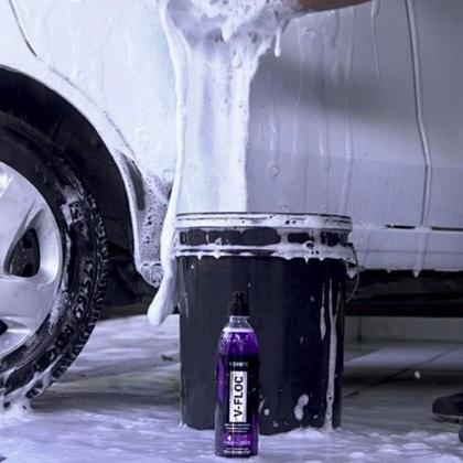 Imagem de Luva Microfibra Vonixx Dupla Ação para Lavar Carros  Sem Riscos na Pintura Shampoo Concentrado Neutro Vfloc