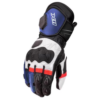 Imagem de Luva Moto X11 Racer 2 Couro Esportivo Motociclista Proteção