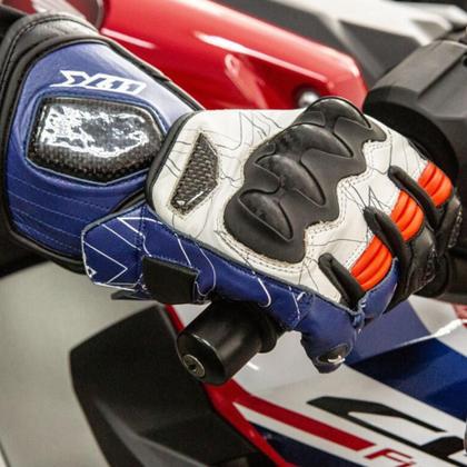 Imagem de Luva Moto X11 Racer 2 Couro Esportivo Motociclista Proteção