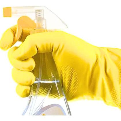 Imagem de Luva Multiuso Flocada Látex Amarela Bompack M