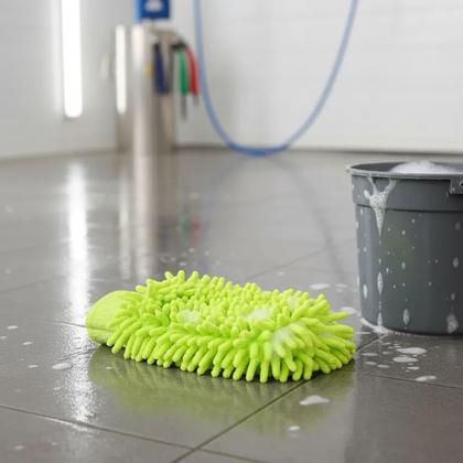 Imagem de Luva Multiuso Limpeza Chenille Poliéster Lavagem Automotiva