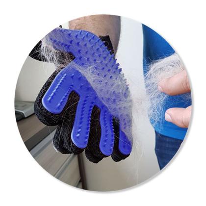 Imagem de Luva Nanomagnetica Removedor De Pelos Para Pets Azul