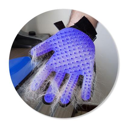 Imagem de Luva Nanomagnetica Removedor De Pelos Para Pets Azul