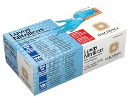 Imagem de Luva nitrilica azul descarpack tamanho m