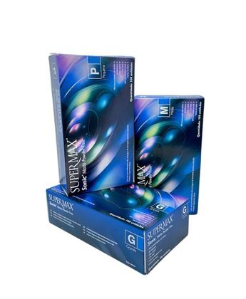 Imagem de Luva Nitrílica Azul Sonic Procedimento Não Cirúrgico S/Pó - C/100UN - SUPERMAX