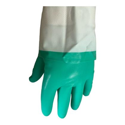 Imagem de Luva Nitrílica Com Forro Superpro Verde Tamanho G 01 Par