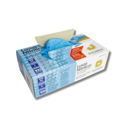 Imagem de Luva nitrilo azul "g" sem pó c/100 - descarpack