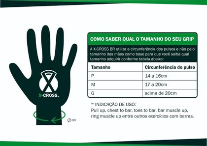 Imagem de Luva Palmar Hand Grip XC001 - X-Cross BR - Cross Training