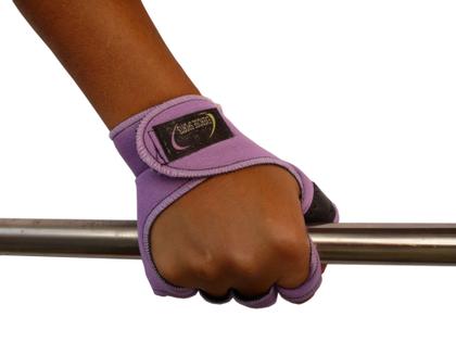 Imagem de Luva para Academia Luva com Polegar de Neoprene Lilás