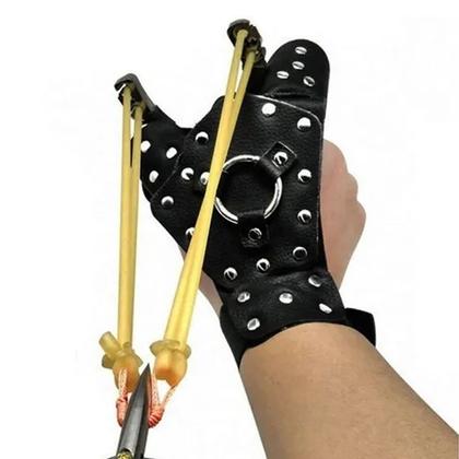 Imagem de Luva Protetora Dardos Pesca Atiradeira Estilingue - Esquerda