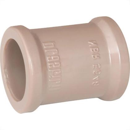 Imagem de Luva PVC Liso Liso Marrom 1/2 Plastilit - Kit C/50 Unidades