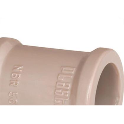 Imagem de Luva PVC Liso Liso Marrom 1/2 Plastilit - Kit C/50 Unidades