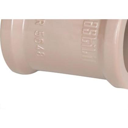 Imagem de Luva PVC Liso Liso Marrom 1/2 Plastilit - Kit C/50 Unidades