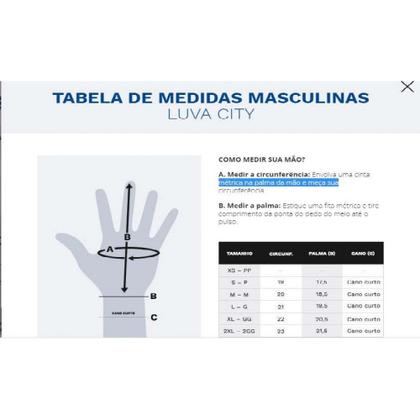 Imagem de Luva Riffel City Couro meio dedo Motociclista Tam P