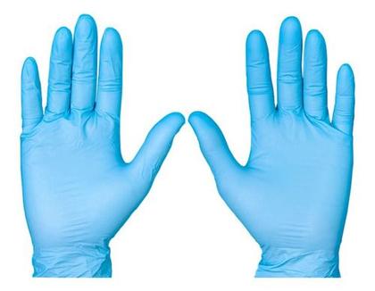 Imagem de Luva Safe Max Nitrílica Azul Celeste M Tam. 100 Unidades Azul-celeste M