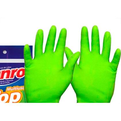 Imagem de Luva Sanro Forrada Top Verde P - Kit C/10 PR