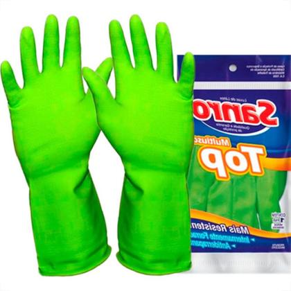 Imagem de Luva Sanro Forrada Top Verde P - Kit C/10 PR