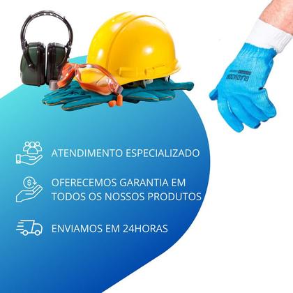 Imagem de Luva Segurança Gladiador Azul Danny EPI Proteção Mecanica Serviços Gerais CA 8082
