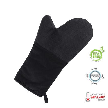 Imagem de Luva Térmica de Silicone e Algodão Preta 35 cm Weck