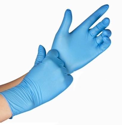 Imagem de Luva Unigloves Nitrílica Azul Blue Sem Pó 1 Caixa Com 100 Und 50 Pares