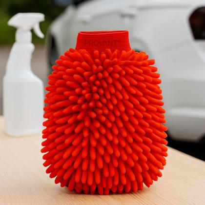 Imagem de Luva Vermelha de Microfibra com Tentáculos Para Lavagem