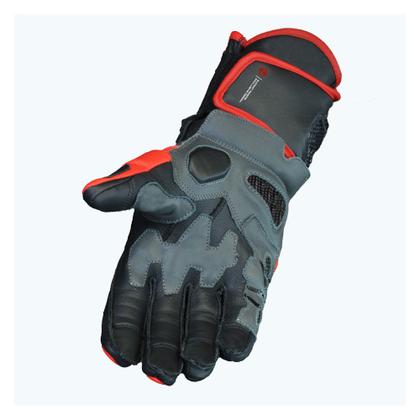 Imagem de Luva X11 Racing Carbon Vermelho Motociclista Proteção Couro