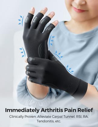 Imagem de Luvas de artrite FREETOO Copper para alívio da dor no túnel do carpo