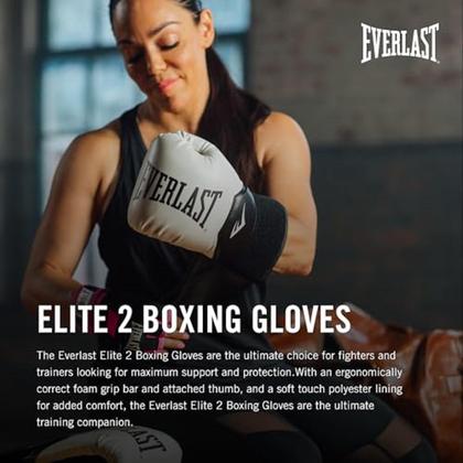 Imagem de Luvas de boxe Everlast Elite 2 Pro Training 12 oz cinza/rosa