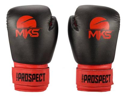 Imagem de Luvas de Boxe Muay Thai New Prospect Preto Vermelho MKS