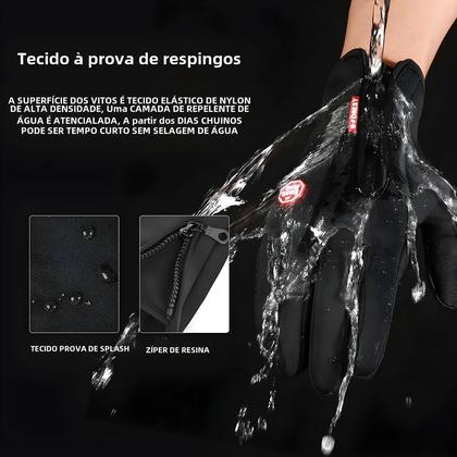 Imagem de Luvas De Ciclismo Masculinas De Inverno Com Tela Sensível Ao Toque, Quentes, Antiderrapantes, Com
