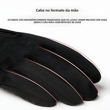 Imagem de Luvas De Ciclismo Masculinas De Inverno Com Tela Sensível Ao Toque, Quentes, Antiderrapantes, Com