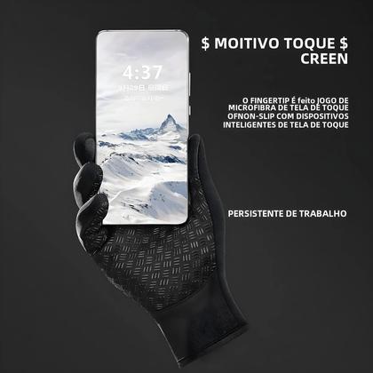 Imagem de Luvas De Ciclismo Masculinas De Inverno Com Tela Sensível Ao Toque, Quentes, Antiderrapantes, Com