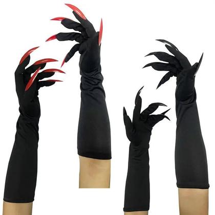 Imagem de Luvas De Halloween Ghost Claw Com Unhas Longas, Luvas Engraçadas Para Cosplay