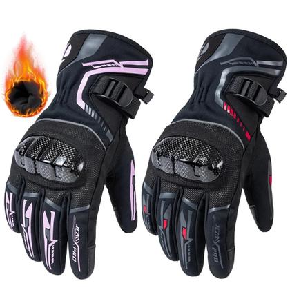 Imagem de Luvas De Inverno Para Motocicleta À Prova De Vento E Água Com Proteção De Carbono E Tela Sensível Ao