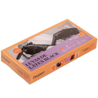 Imagem de Luvas de Látex Proart Black - 20 Unidades