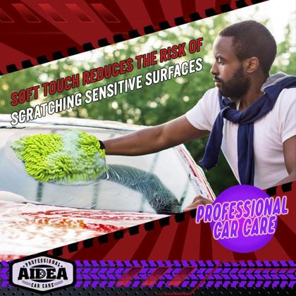 Imagem de Luvas de Lavagem de Carro AIDEA - Microfibra (2 Unidades) - Sem Arranhões