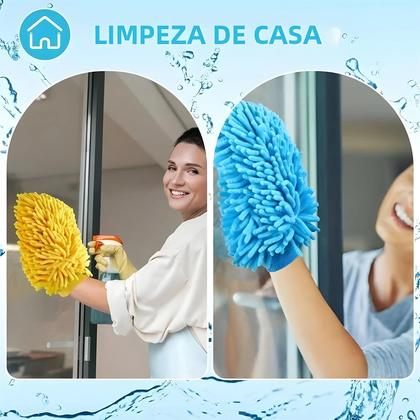 Imagem de Luvas De Lavagem De Carro Ultra Absorventes Em Microfibra, Ferramenta De Limpeza Automotiva Sem