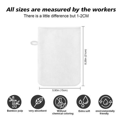 Imagem de Luvas de microfibra para lavagem corporal PHOGARY, pacote com 10, brancas, 15x21cm