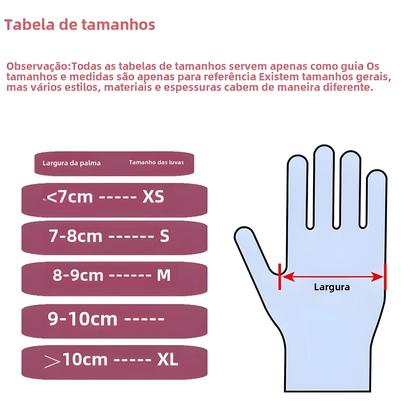 Imagem de Luvas de Nitrilo Rosa Descartáveis Sem Pó - 20, 50 ou 100 Peças para Limpeza