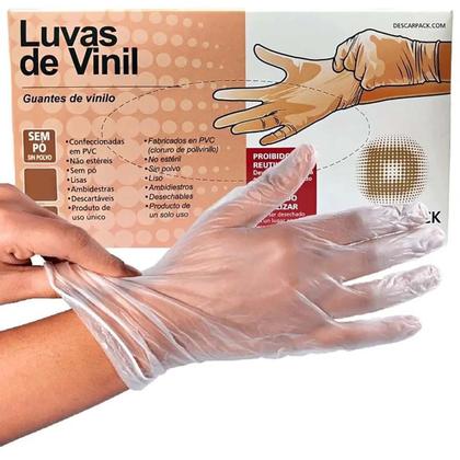 Imagem de Luvas De Procedimentos Descarpack Vinil M Com Pó 100und