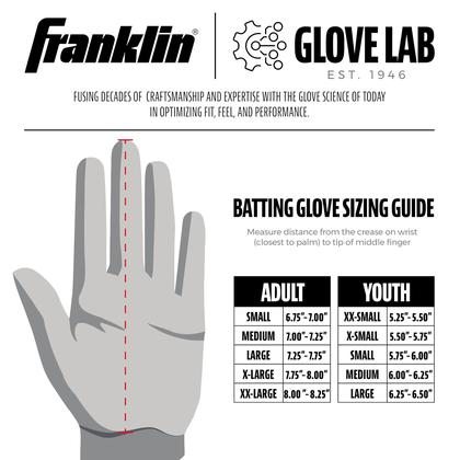 Imagem de Luvas de rebatidas Franklin Sports 2nd Skinz Drip MLB - Youth L