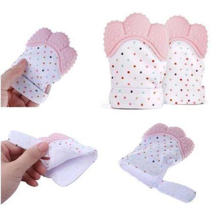 Imagem de Luvas de Silicone Bebê Mordedor - Rosa - Pais e Filhos
