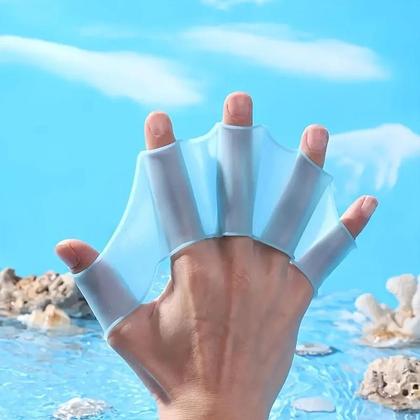Imagem de Luvas De Silicone Com Membranas Para Natação, Nadadeiras Para Mergulho E Treinamento Ao Ar Livre