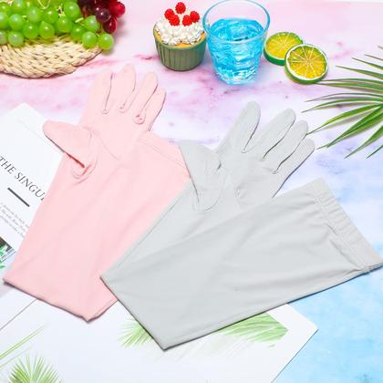 Imagem de Luvas de sol Jecery UV Protection para mulheres (2 pares) rosa/cinza