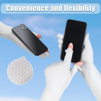 Imagem de Luvas de sol Jecery UV Protection para mulheres (2 pares) rosa/cinza