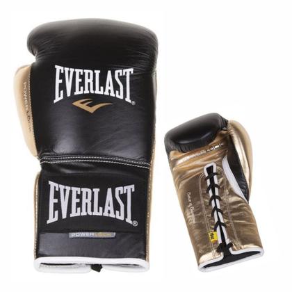 Imagem de Luvas de Treino Boxe Everlast Powerlock com Amarração Preto