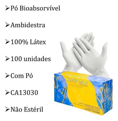 Imagem de Luvas Descartáveis Supermax Premium Quality Procedimento Cor